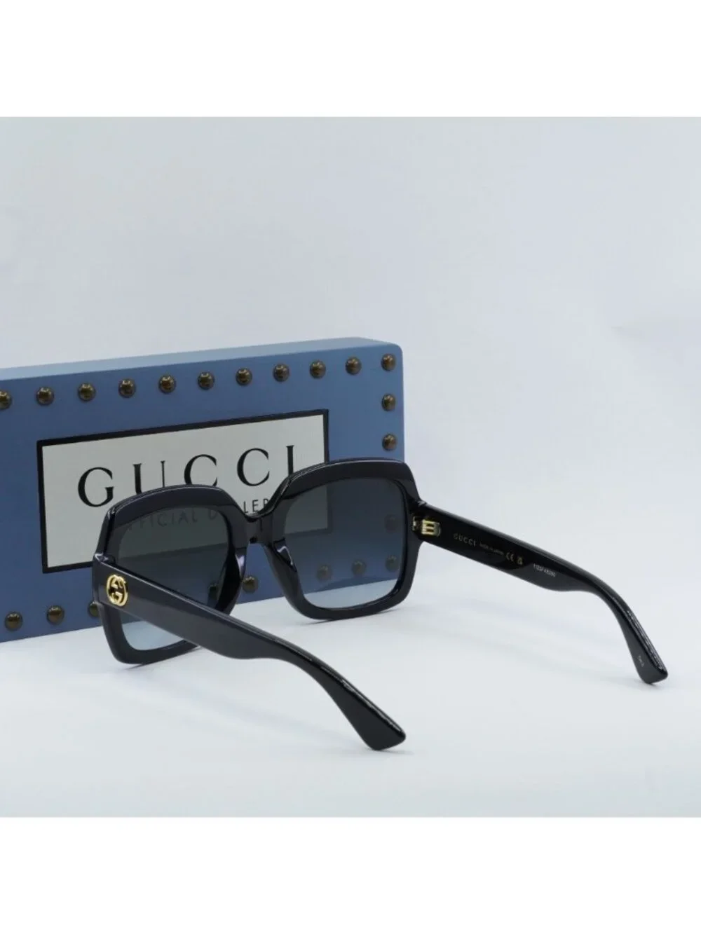 Gucci GG0036SN 001 Square Sunglasses - Black / Grey